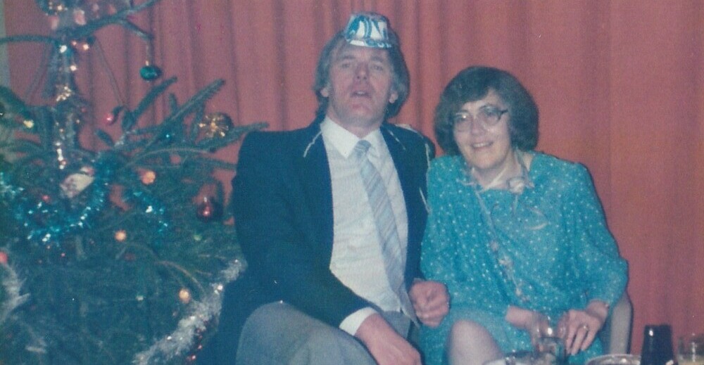 The mother and father at Christmas The mother and father at Christmas