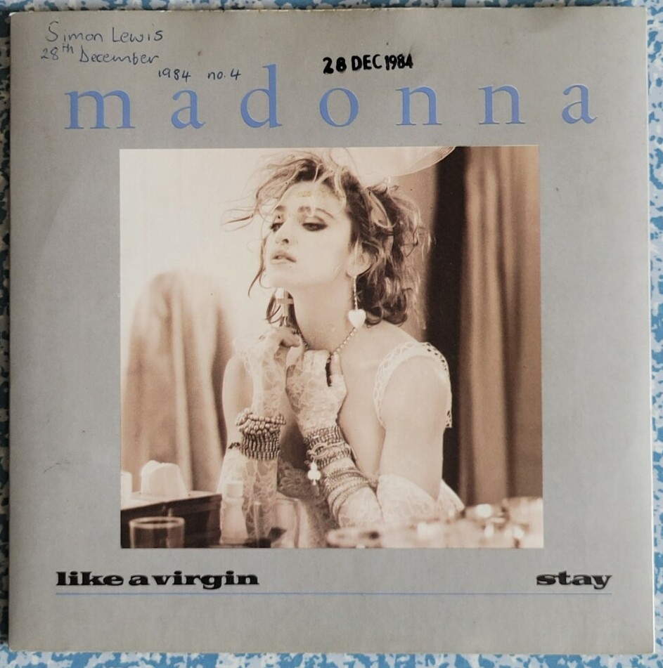 My catalogued copy of Madonna's 7-inch single Like A Virgin