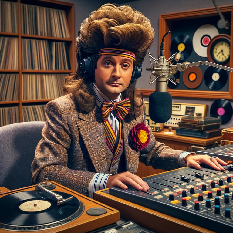 A 1980s Radio One DJ with rather too much hair