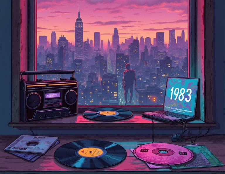 An image giving the vibe of 1983's music in the UK singles charts An image giving the vibe of 1983's music in the UK singles charts