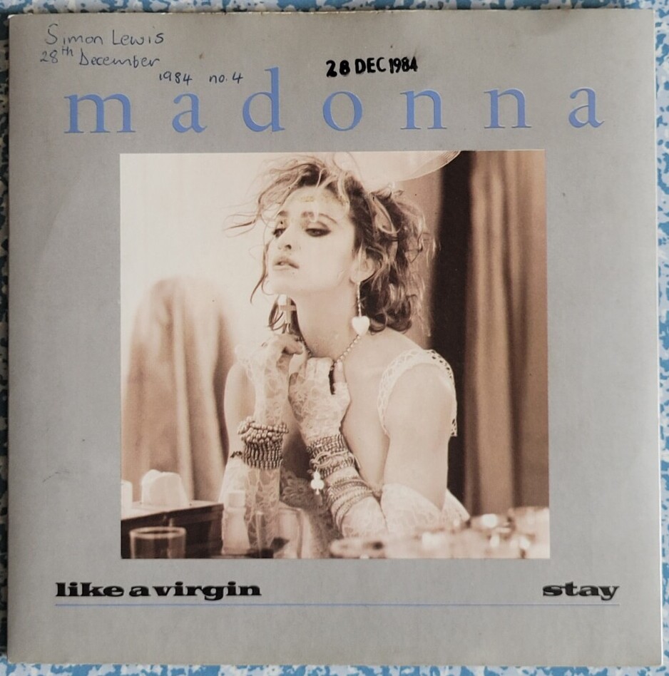 My copy of Madonna's 1984 single Like A Virgin