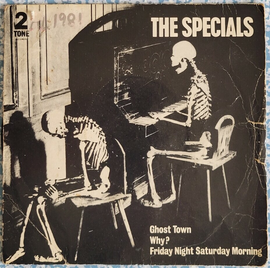 the sleeve of The Specials' Ghost Town 7 inch single