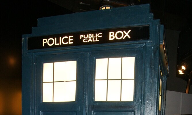 The Doctor's Tardis - modelled on an old London police box The Doctor's Tardis - modelled on an old London police box