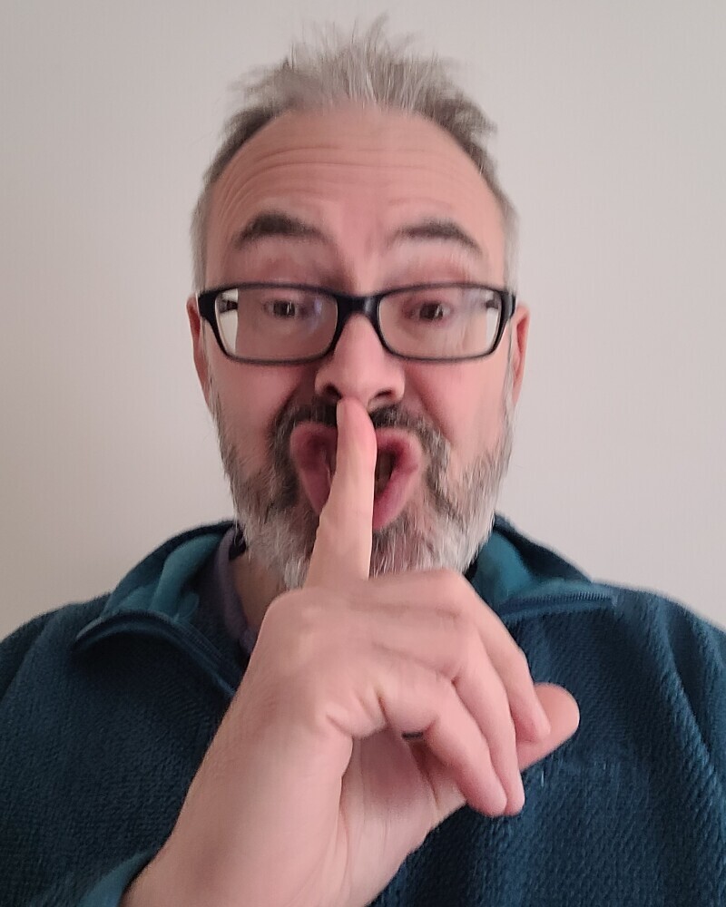 Your author telling Jive Bunny to shh! Your author telling Jive Bunny to shh!